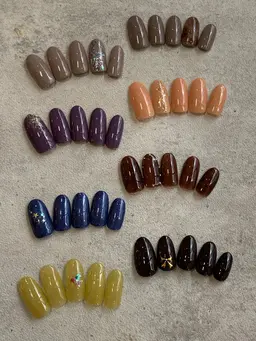 【ハンドジェル】ワンカラー+ワンポイントアート(ソフトジェルオフ&ウォーターケア、パラ込み♪)¥6.050→¥4.950