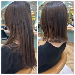 セット割⭕️【酸性ストレート/髪質改善/縮毛矯正】+【小顔カット】+【透明感カラー】+【ナノスチームトリートメント】