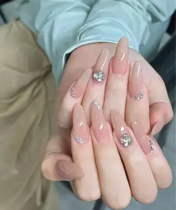 🍑シンプルワンホンネイル・持ち込みデザイン✨