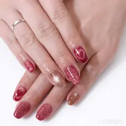 ジェルネイル【オフあり】🩷店長仕上🩷🩵大人気✧マグネット🩵💅HAND💅