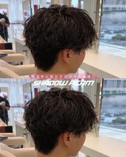 【初パーマにもオススメ☘️】★メンズカット+シャドウパーマ¥12,000→¥7,000