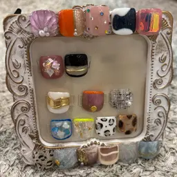 【フット】親指アート＋8本ワンカラー