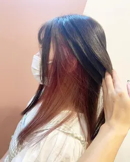 超音波トリートメント付きインナーブリーチカラー&カット¥15400