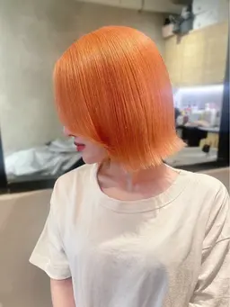 🤍【全員✧︎ミニモ限定】🤍ケアブリーチダブルカラー【全頭ブリーチ＋カラー】