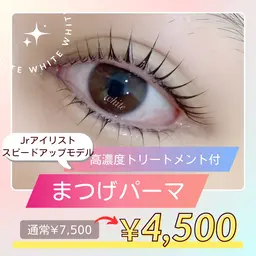 Jr担当⚜️【高濃度TR付まつげパーマ】4,500円🫧