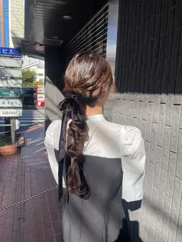 [同窓会やイベントがある方に🌸👗]ヘアアレンジ➕前髪カット