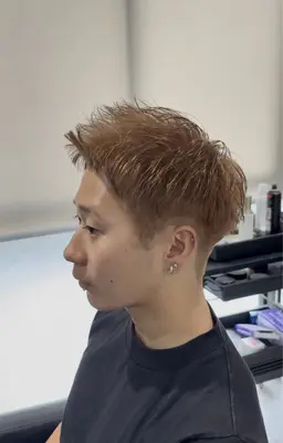 men's hair リタッチ＆カラー(根元リタッチ＋オンカラー)