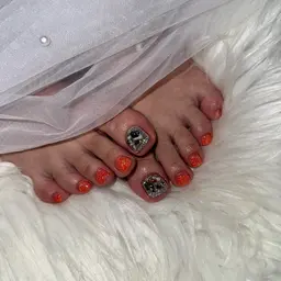 【オフあり】フット親指アート🎀