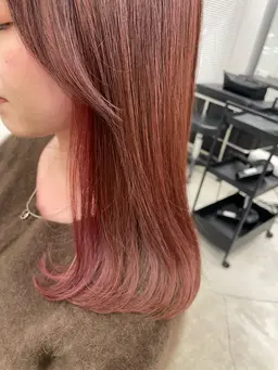 【minimo価格】❤️🔥韓国風インナーカラー(ブリーチ)+フルカラー+ダメージ補修トリートメント❤️🔥