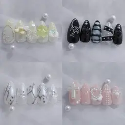 【チップ】選べるy2k𝑫𝒆𝒔𝒊𝒈𝒏⋆。˚✩10本長さだし定額𖤐 ̖́-オフケア込