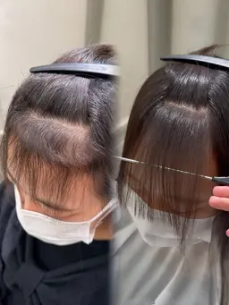 前髪ストレート