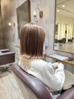 【リピーター限定30%off💡】ダブルカラー{ケアブリーチ込み〕✨+髪質改善トリートメント✨