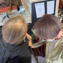 【リピーター様】カット×白髪活かしカラーTR付