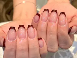 フレンチネイル　クリアベース  大人定番フレンチ【新規オフ無料】 ¥6980