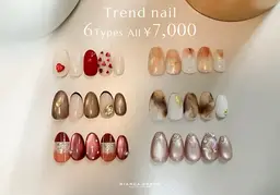 オフ無し🍫季節限定トレンドネイル　¥7000【パラジェル変更+¥1100】横浜 関内