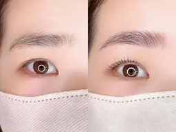 ❣️期間限定❣️⭐️ミニモ限定⭐️1日で印象変わる★【まつげパーマ+眉ワックス+3Dブロウリフト】￥5980