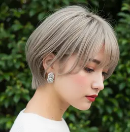 【ショートボブ無料！】🌈ダブルカラー（高級ケアブリーチ）＆似合わせショートカット＆オージュア4stepトリートメント✨