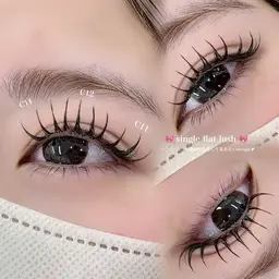 💞 シングル フラットラッシュ 120本 💞 + トリートメント仕上げ🫧