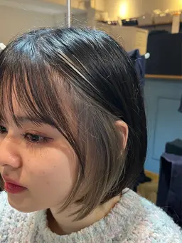 【平日女性限定】【モデル】インナーカラー×3stepトリートメント🤍🪐