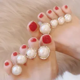 調合カラー💚足元ちゅるん✨フットネイル(ケア込み、オフ無料)