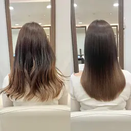 🌈めちゃくちゃお得🌈 カット+髪質改善縮毛矯正+Aujua💕オージュア2ステップTR+美髪炭酸付き💕