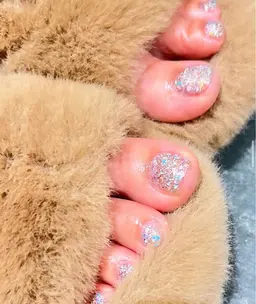 フットネイル・ワンカラー・ラメOK