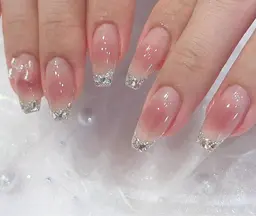 July.《チップ長さだし》ぶるんっ純欲感♪チーク+ガラスフレンチ¥11280🤩（オフあり）