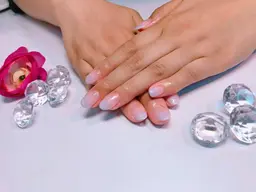 カラーグラデーション(オフあり) 但し、ハードジェルとスカルプのオフはできませんので、ご了承ください🌈甘皮＋ドライケア