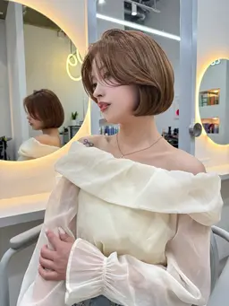 🌟【ボブカットメニュー】カット+new水光肌カラー💎+4ステップpremiumTR