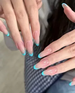 🎀[チップスカルプ]カラーグラデーション+パーツ2個