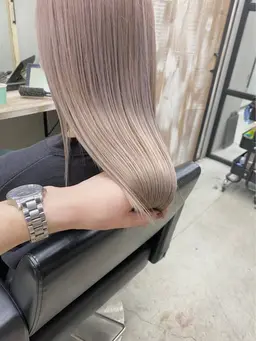 【🐬ブリーチで明るく🐬】ダブルカラー(全頭ブリーチ＋全頭カラー)➕自社開発シルクトリートメント