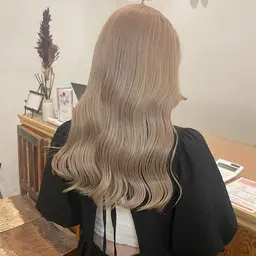 🍭ハイトーンベージュ限定クーポン🍭ダブルカラー（ブリーチリタッチ➕オンカラー）