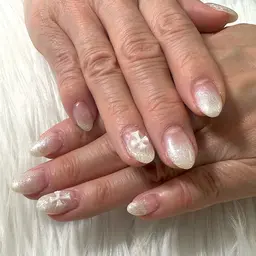 オフあり🩵ハンド/ワンカラー、ラメグラデーション