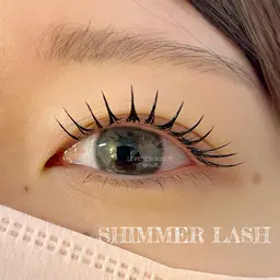 【シマーラッシュ】LEDフラットラッシュ120本＋まつげパーマ