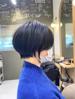 🍌絶壁/くせ毛の方にオススメ✨丸みのある縮毛矯正+似合わせショートスタイル🎉