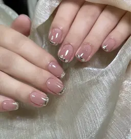 【INSで話題NO.2】☆きらきら可愛いガラスフレンチ♪🌸ベースあり7980¥🌸