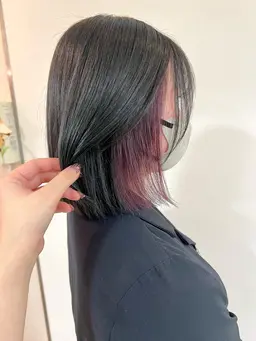 ꒰ 期間限定❤️‍🔥⋆͛半額クーポン ꒱ カット  + イヤリングカラー(ブリーチ込) + 4stepトリートメント