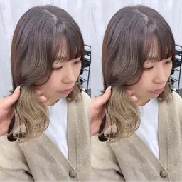 🌼インナーカラー（ケアブリーチ使用）➕艶巻き