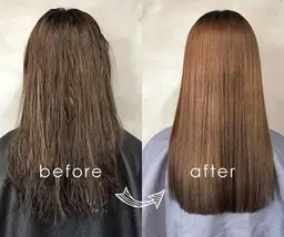 【💈ミニモ限定💈】サラサラの極み🥺🤎ダメージケア縮毛矯正(リタッチ)&似合わせカット&ご褒美トリートメント🍫