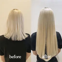 【 ハイトーンさん 専用 】 ၄၃ シールエクステ ၄၃ 人毛 100% （ 45cm ） × 60本