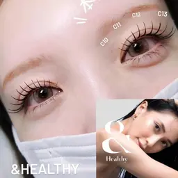 【パリエク】оr【&Healthy80本】エクステ80本➕️パーマ★【オフ別途¥1100】コーティング仕上げ