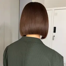 【似合わせカット】+【うる艶カラー🏅】+【2STEPトリートメント】縮毛矯正/ボブ/ショートボブ