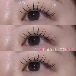 ✨🍒フラットラッシュエクステ×アイブロウスタイリング✨🍒🫧100本コーティングアイシャンプー付き🫧（オフ込み)