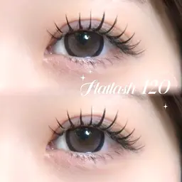 《持続力🆙✨》LEDエクステ120本｜フラットラッシュ【オフ込み/アイシャンプー/カラー変更◎】