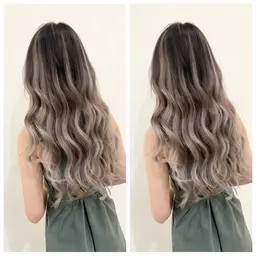 【ハイトーンロング✨】ダブルカラー+高級人毛100%シールエクステ80本💐《エクステ講師が施術》