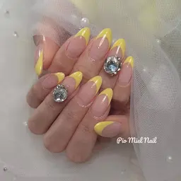 [お気に入りした方限定] チップ長さだし10本🌻アートやり放題・パーツつけ2個　¥12980→  ¥10500