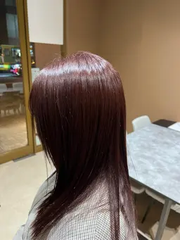 暖色系ワンカラー➕高濃度トリートメント✨