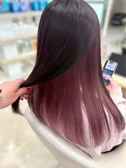 【さりげなくオシャレ✨】ブリーチ込インナーカラー🤍´-