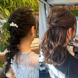 【⭐️土日祝9時​〜​11時まで4名様限定⭐️】ハーフアップor編みおろしヘアセット