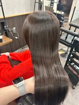 (31日レディース限定)艶髪縮毛矯正➕カット➕最新トリートメント!